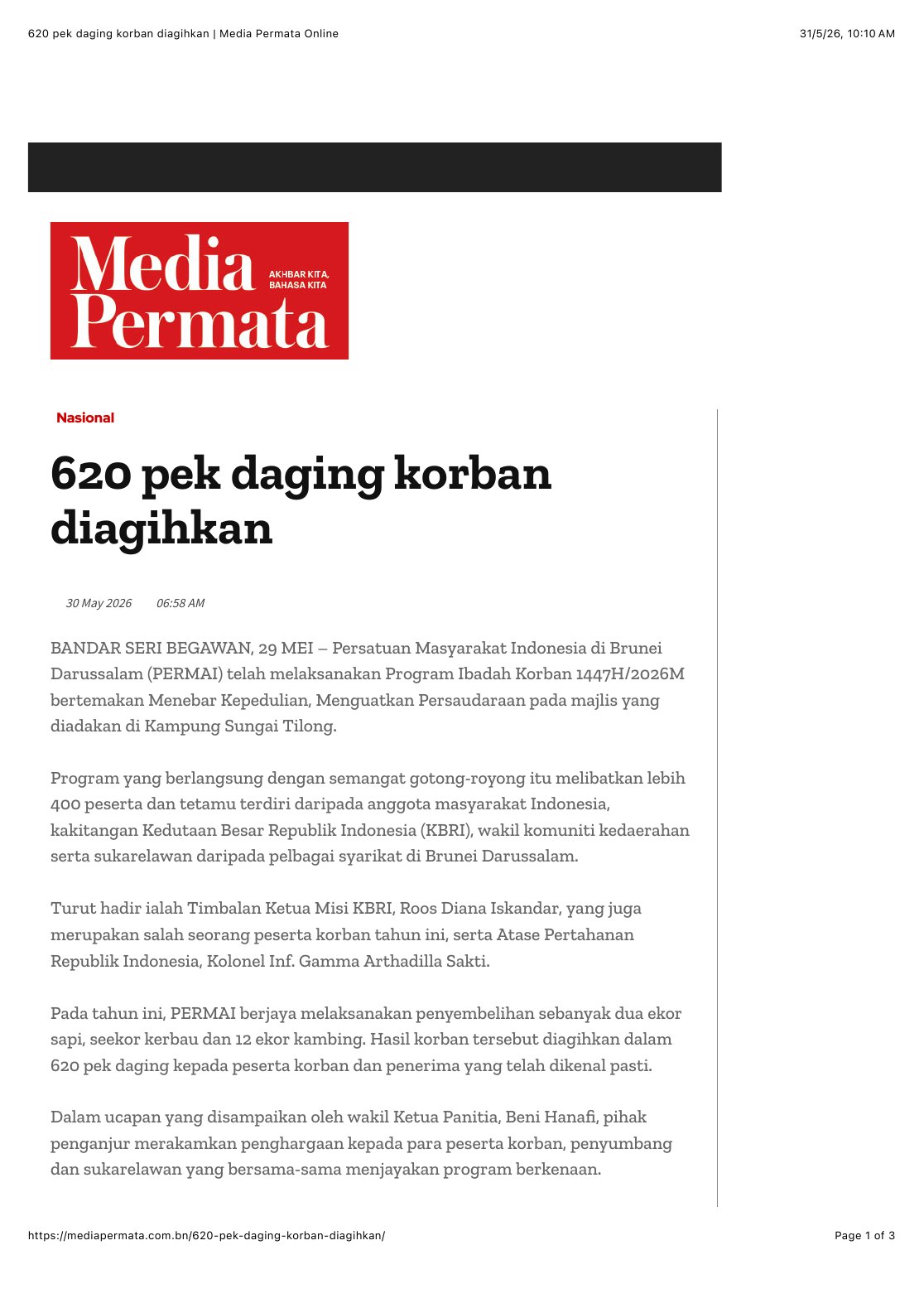 Dokumentasi Media Permata Online, halaman 1